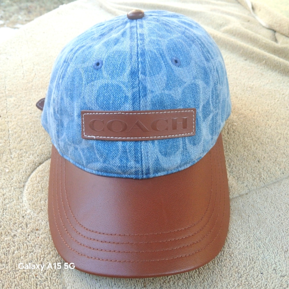 Coach Signature Denim Baseball Cap O/S Unisex Brand New